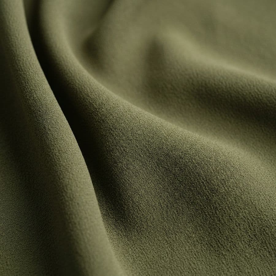 Burnished Marble, Olive matte crepe