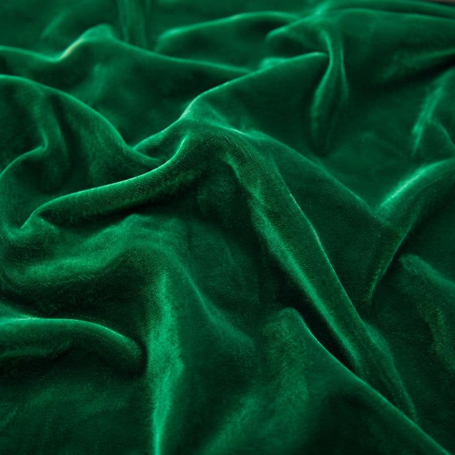 Lucent Sable, True-emerald silk velvet