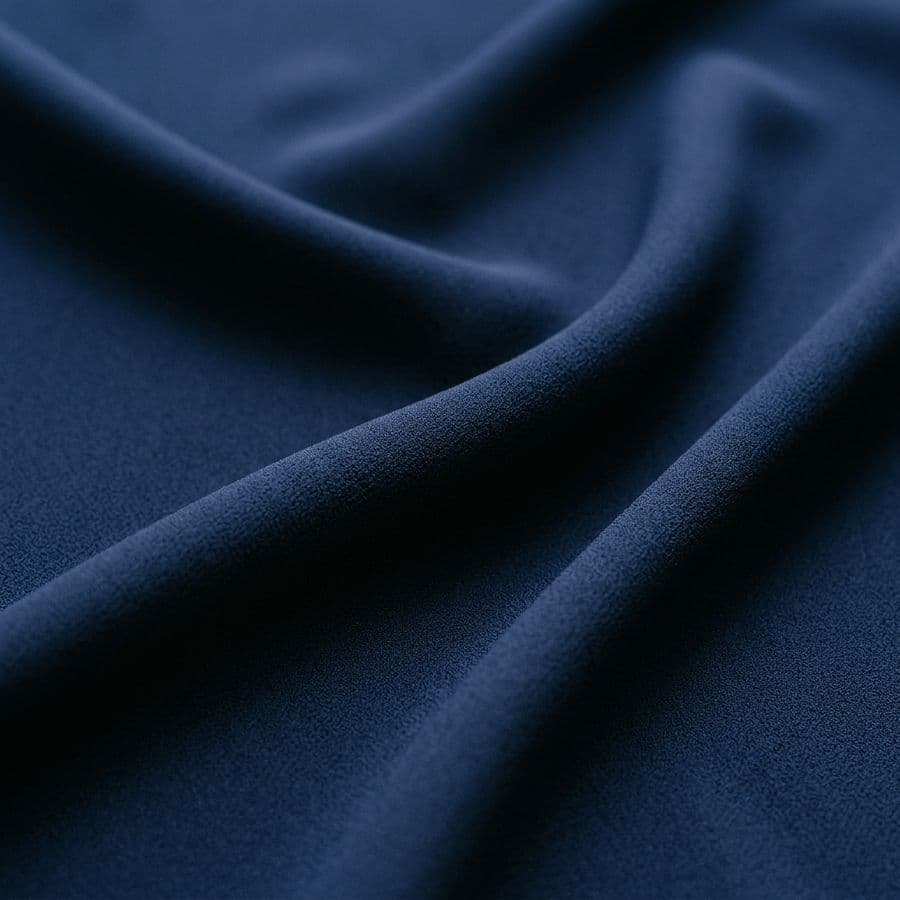 Nocturne Marble, Navy matte crepe