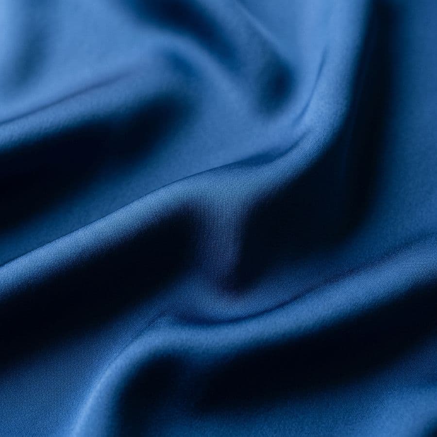Nocturne Pearl, Sapphire silk charmeuse