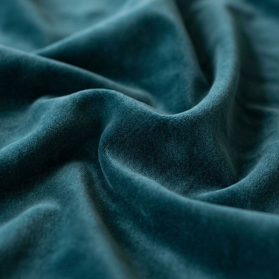 Nocturne Sable, Deep-teal silk velvet